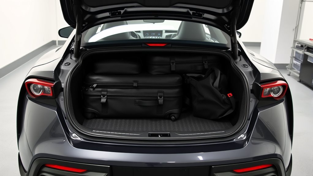 sporty trunk with practicality