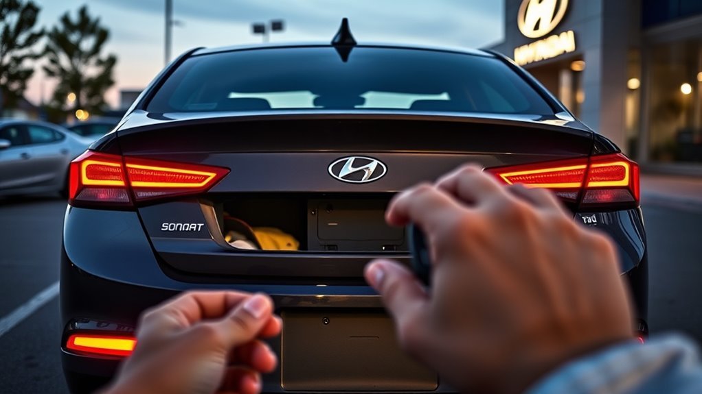 Hyundai Sonata rear doors and back seat equipped with standard Rear Occupant Alert