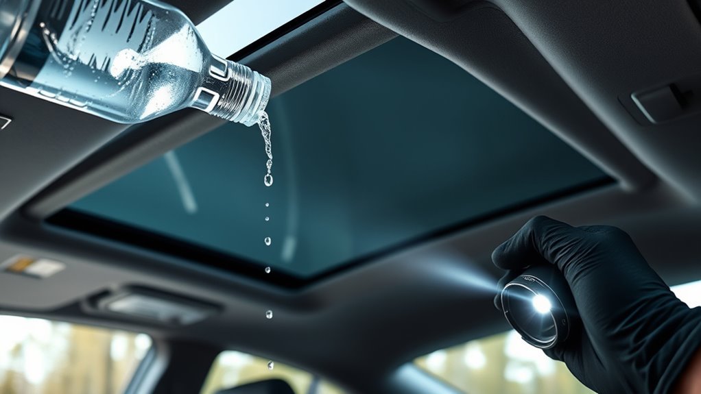 sunroof leak detection test