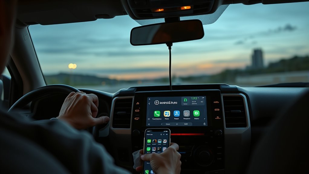 Switching between Android Auto and Toyota multimedia in a 4Runner