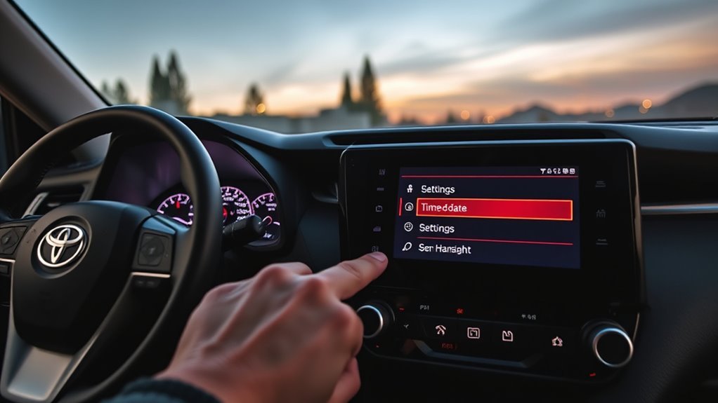 sync dashboard and infotainment clocks