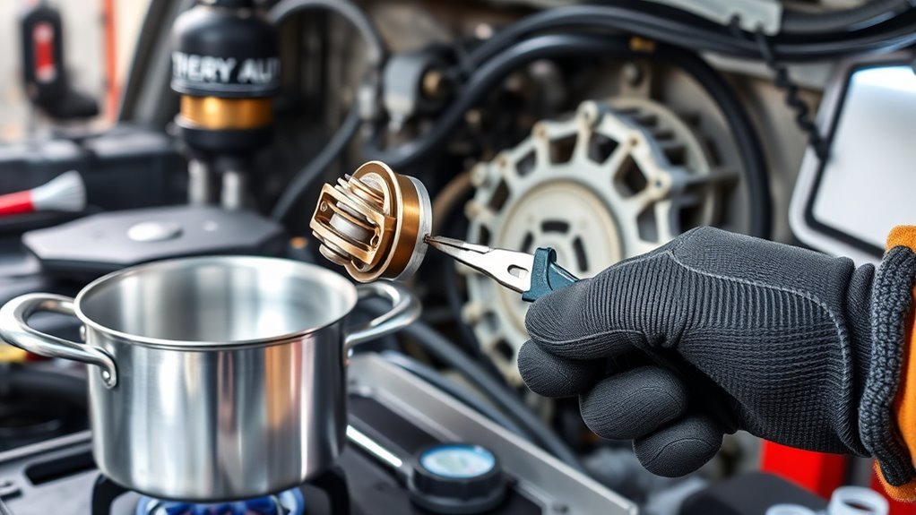 test thermostat inspect water pump