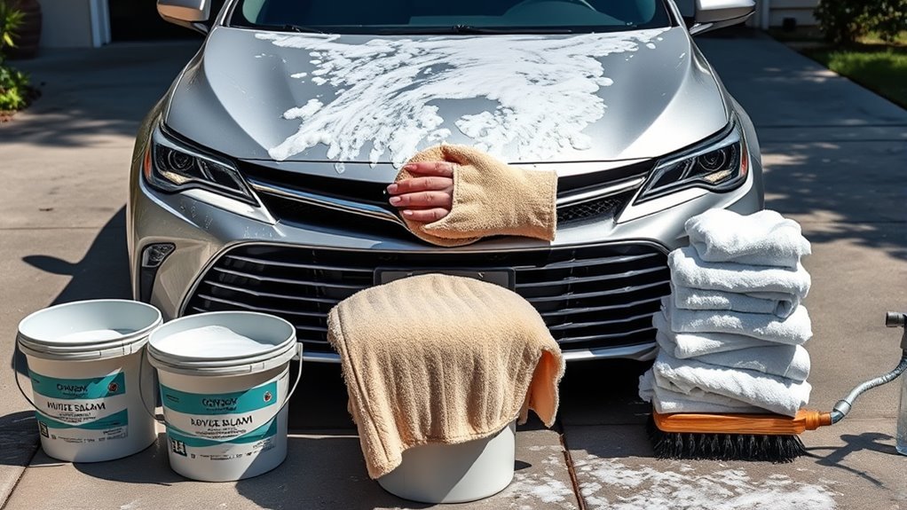 thorough careful car washing