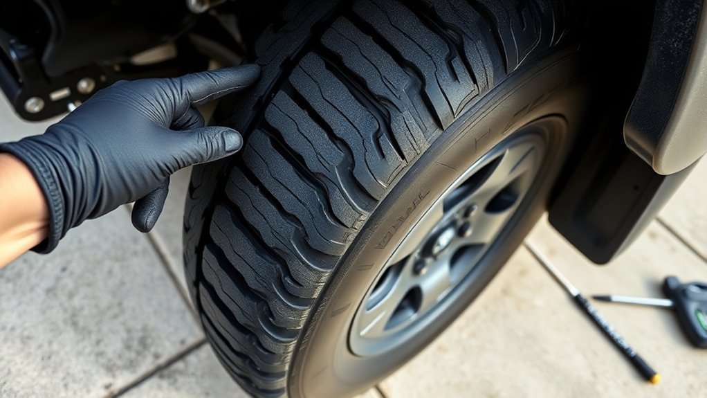 checking Toyota 4Runner tire tread and wear patterns