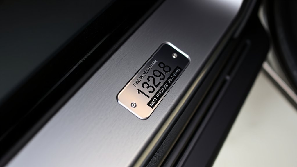 tire pressure placard location