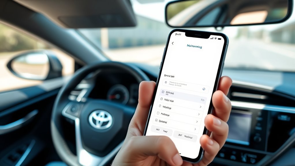 toyota app maintenance log