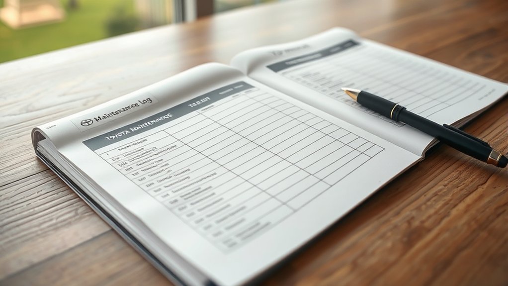 toyota camry maintenance tracking