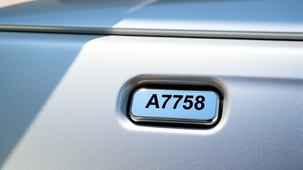 toyota camry paint code location