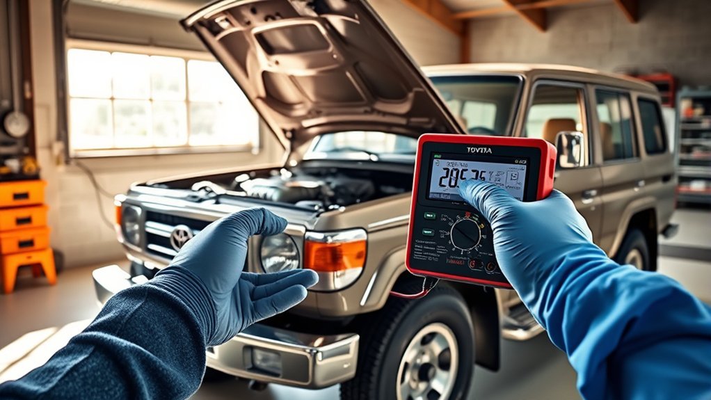 toyota land cruiser battery check