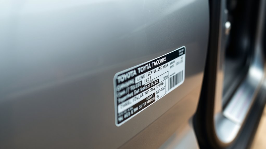toyota tacoma door information