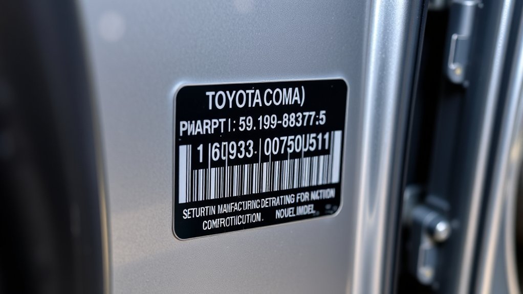 toyota tacoma door sticker