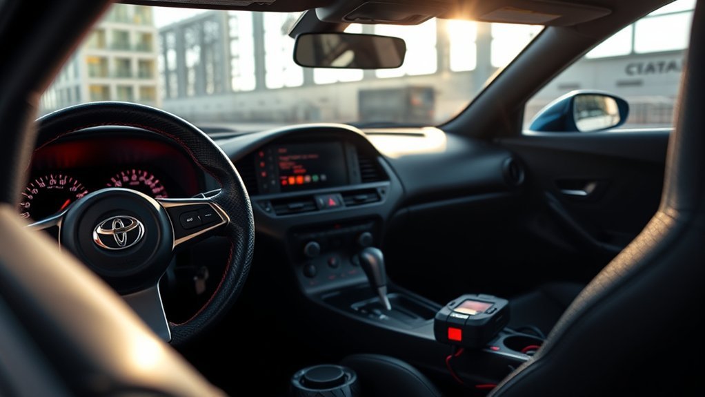 OBD scanner used to troubleshoot a Toyota Supra check engine light