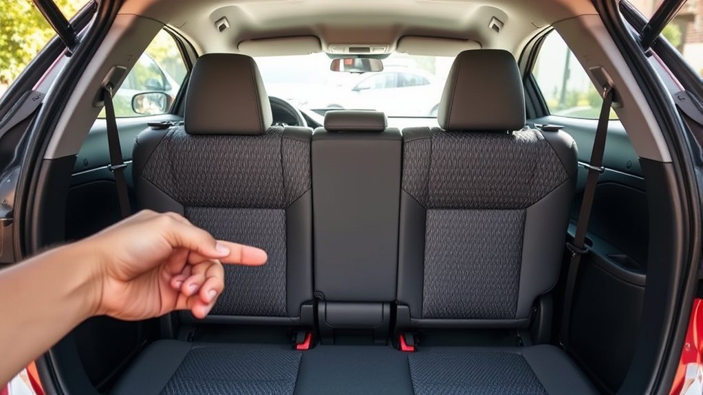 troubleshoot rear seat folding issues