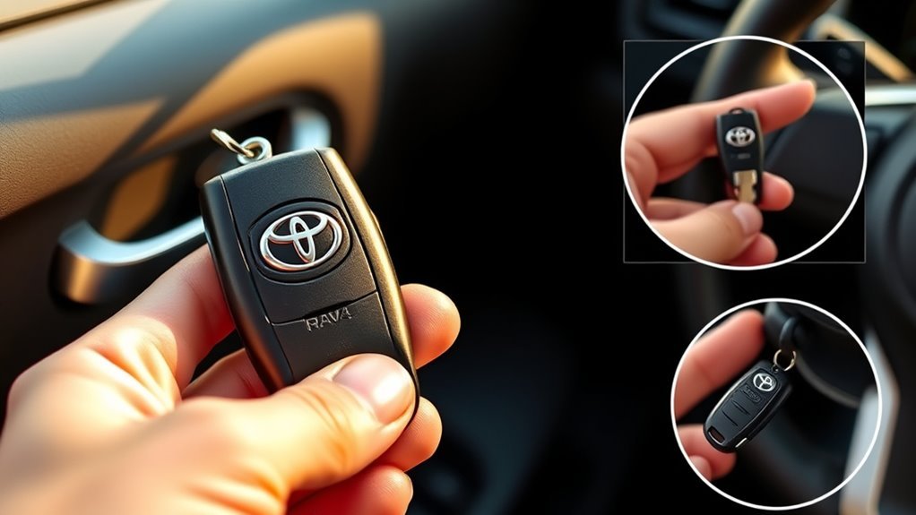 unlock rav4 with emergency key