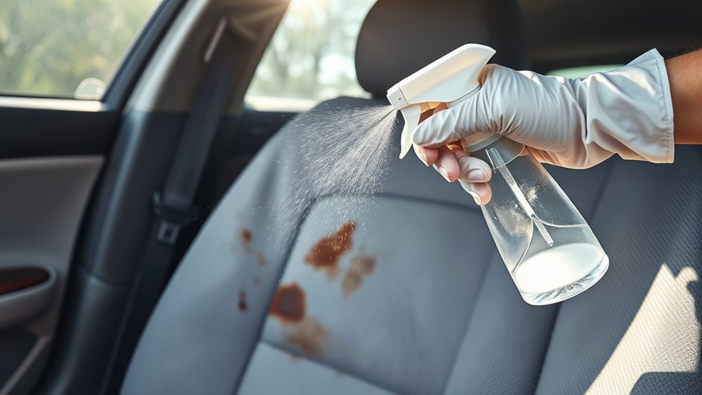 Hyundai Sonata cloth upholstery stain removal