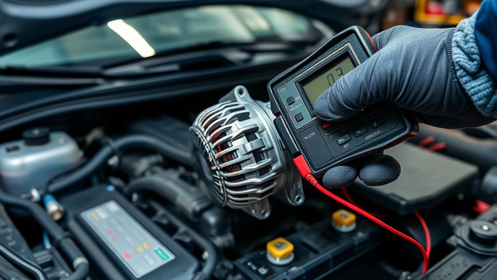 verify alternator charging voltage