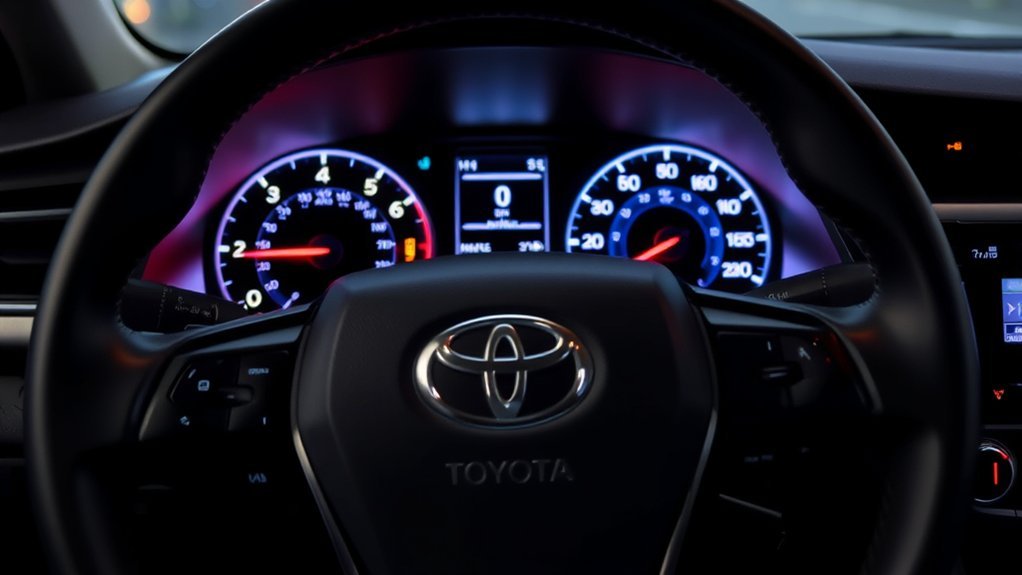 warning lights indicate issues