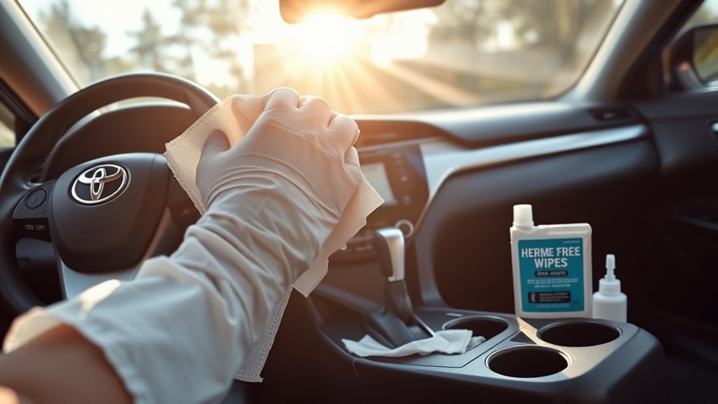 weekly car disinfection routine