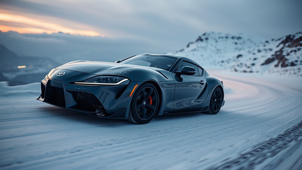 winter driving with caution